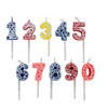 Imagen de Velas numeros coloridos- del 0 al 9-blister 7cm.