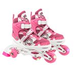 Imagen de Patines 4 ruedas 2 en línea + 2 traseras Extensibles T. 35 al 38