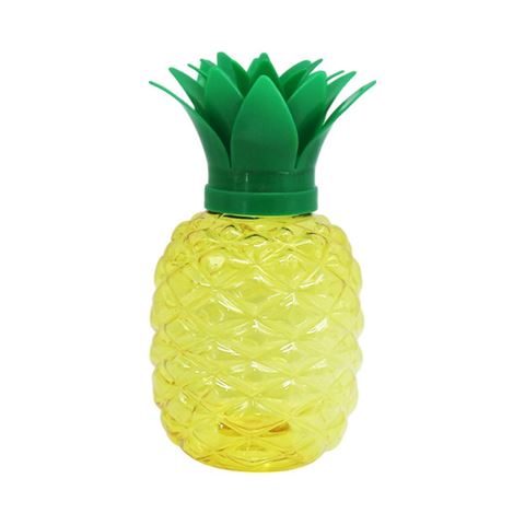 Imagen de Vaso Botella Diseño de Ananá Piña con sorbito
