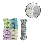 Imagen de Cuerda para ropa y palillos en bolsa