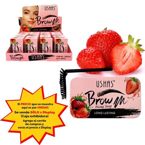 Imagen de Jabon Ushas fijador para cejas con aplicador-frutilla