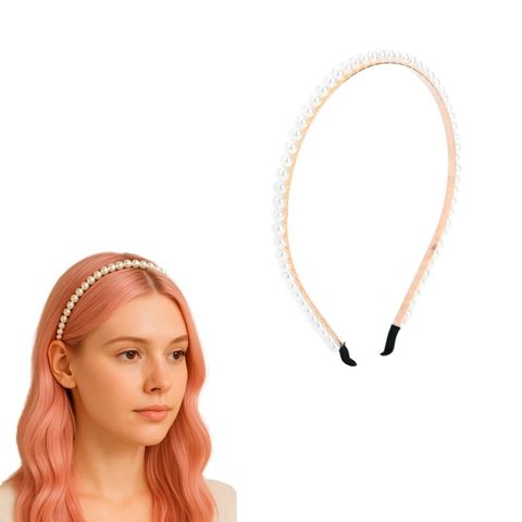 Imagen de Vincha Tiara de Perlas - Accesorios Ushas