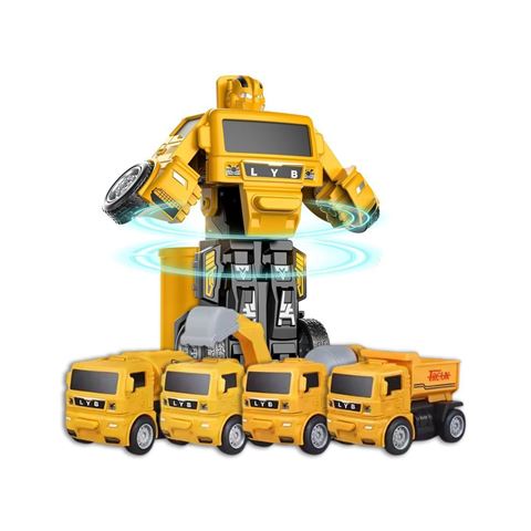 Imagen de Camion-robot amarillo C/U-11x7x6,5cm.- 4 diseños