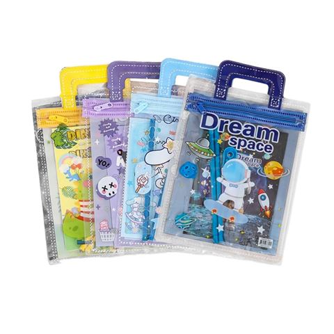 Imagen de Set escolar - Libreta lápices Regla Goma Sacapuntas - Diseños SURTIDOS