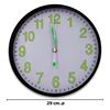 Imagen de Reloj de pared redondo blanco y negro numeros fluorescentes