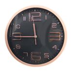 Imagen de Reloj de pared redondo bronce y negro - 28,5cm.
