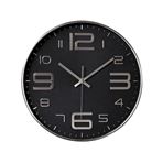 Imagen de Reloj de pared redondo plateado- 28,5cm.