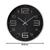 Imagen de Reloj de pared redondo plateado- 28,5cm.