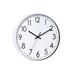 Imagen de Reloj de pared redondo blanco y negro clasico- 29,5cm.