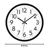 Imagen de Reloj de pared redondo blanco + negro clasico- 29,5cm.