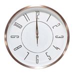 Imagen de Reloj de pared redondo blanco y dorado - 35cm.