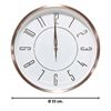 Imagen de Reloj de pared redondo blanco y dorado - 35cm.