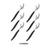Imagen de Cucharas acero inox.-2 colores X 6 pc-19,5cm