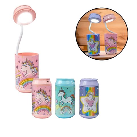 Imagen de Lampara infantil de escritorio - Portalápices Diseño Unicornios