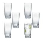 Imagen de Vasos de vidrio X 6 en caja- 7x13,5cm.