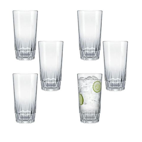 Imagen de Vasos de vidrio X 6 en caja- 7x13,5cm.