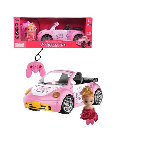 Imagen de Auto RC princesa con muñeca-en caja visora-35x14x14cm.