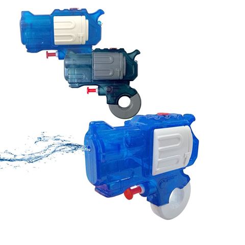 Imagen de Pistola de agua transparente a presion C/U con rueda-12x10cm