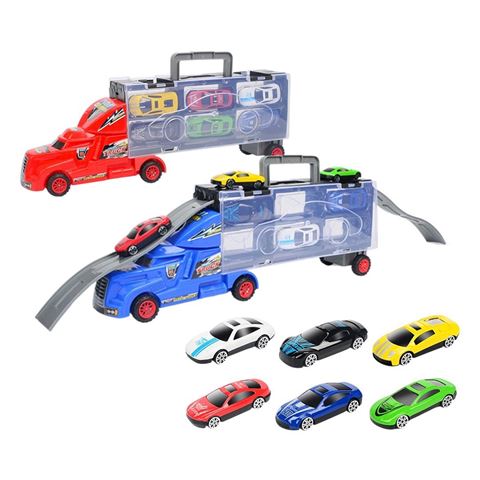 Imagen de Camion de juguete - Camión con zorra Incluye 6 autitos