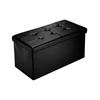 Imagen de Baul Puff Asiento Banqueta Plegable Piecera Cama Living -Color Negro