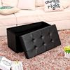 Imagen de Baul Puff Asiento Banqueta Plegable Piecera Cama Living -Color Negro