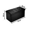 Imagen de Baul Puff Asiento Banqueta Plegable Piecera Cama Living -Color Negro
