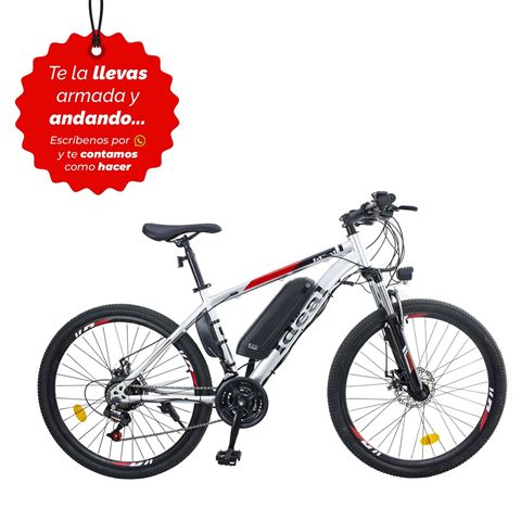 Imagen de Bicicleta Electrica montaña recargable 21 velocidades  rodado 26 Lo Ideal