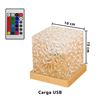Imagen de Lampara cubo cristal con control remoto 16 colores-USB