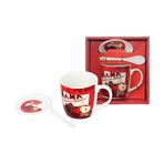 Imagen de Taza cerámica con cuchara y plato  - Diseño Feliz Día Mamá