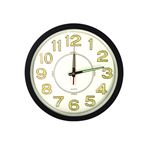 Imagen de Reloj de pared redondo negro numeros fluorescentes - 35cm