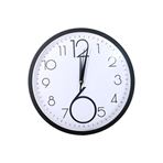 Imagen de Reloj de pared redondo negro y blanco 2 numeros grandes- 29,