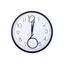 Imagen de Reloj de pared redondo negro y blanco 2 numeros grandes- 29,
