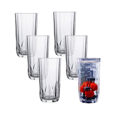Imagen de Vasos de vidrio X 6 en caja- 7x13cm.