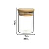 Imagen de Frasco de vidrio tapa bamboo hermética - 700 ml