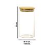 Imagen de Frasco de vidrio tapa bamboo hermética 1.5 Lts