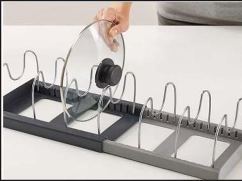 Imagen de Organizador Soporte para tapas de ollas  - Organizador Multi funcional Ajustable