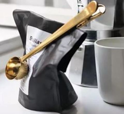 Imagen de Cuchara 2 en 1 Café o Té  - Medidora y Clip cierra bolsa