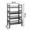 Imagen de Rack Organizador 1 estante 3 canastos - En metal con ruedas