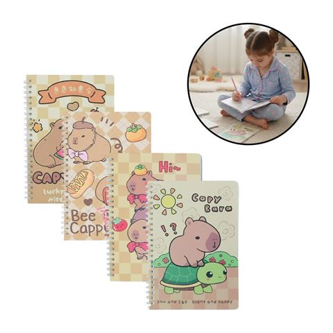 Imagen de Libreta con espiral Diseño Capibara - Diseños surtidos.
