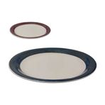 Imagen de Plato ceramica redondo borde color-26,5cm.-4 colores
