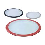 Imagen de Plato ceramica redondo borde negro-26,5cm.-4 colores