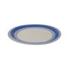 Imagen de Plato ceramica redondo borde a rayas coloridas-26,5cm.-4 col