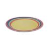 Imagen de Plato ceramica redondo borde a rayas coloridas-26,5cm.-4 col