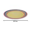 Imagen de Plato ceramica redondo borde a rayas coloridas-26,5cm.-4 col