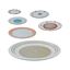Imagen de Plato ceramica redondo circulos color -26,5cm.-4 colores