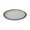 Imagen de Plato ceramica redondo borde a rayas-26,5cm.-4 colores