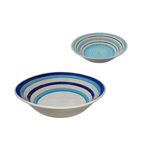 Imagen de Plato ceramica redondo hondo circulos color -22,5cm.-colores