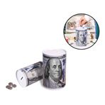 Imagen de Alcancia lata dólar- 12,5x8cm