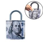 Imagen de Alcancía en metal Diseño Dólares Candado