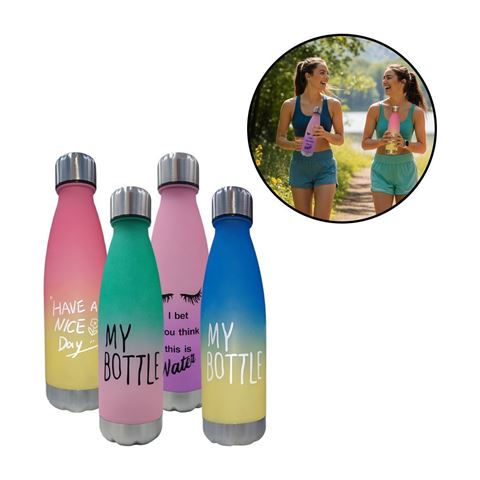 Imagen de Botella 680ml con tapon colorida-frases-3 colores